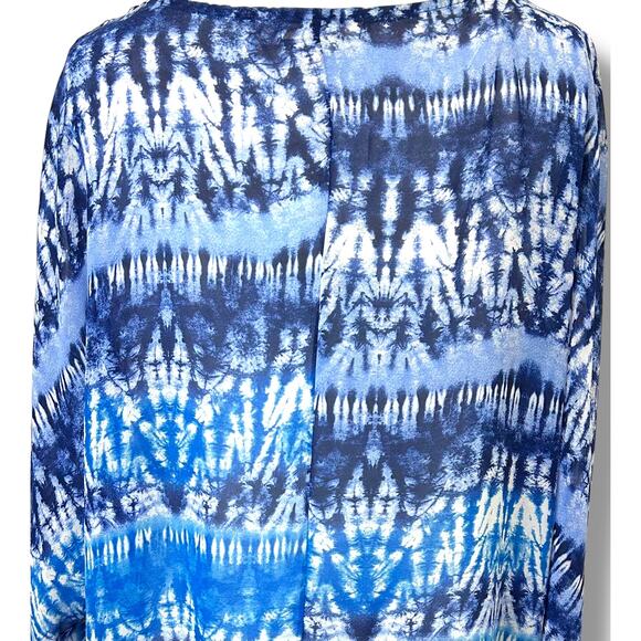 Soleillee Women’s V- Neck Bead Embellished Lightweight Sheer Kaftan Tunic 3X - Picture 8 of 13